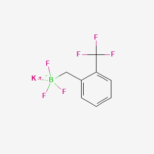 Potassium trifluoro(2-(trifluoromethyl)benzyl)borate chemical structure (CAS 2248620-18-8)