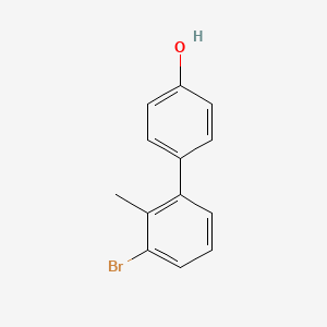 3'-Bromo-2'-methyl-[1,1'-biphenyl]-4-ol chemical structure (CAS 2248637-48-9)