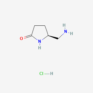 (S)-5-(Aminomethyl)pyrrolidin-2-one hydrochloride chemical structure (CAS 2248666-06-8)