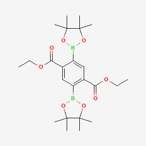 Diethyl 2,5-bis(4,4,5,5-tetramethyl-1,3,2-dioxaborolan-2-yl)terephthalate chemical structure (CAS 2248687-66-1)