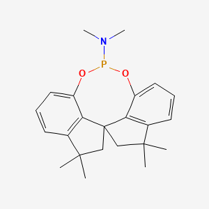 (11AR)-N,N,4,4,7,7-hexamethyl-4,5,6,7-tetrahydrodiindeno[7,1-de:1',7'-fg][1,3,2]dioxaphosphocin-12-amine chemical structure (CAS 2250167-98-5)