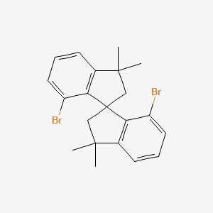 (R)-7,7'-Dibromo-3,3,3',3'-tetramethyl-2,2',3,3'-tetrahydro-1,1'-spirobi[indene] chemical structure (CAS 2250185-51-2)