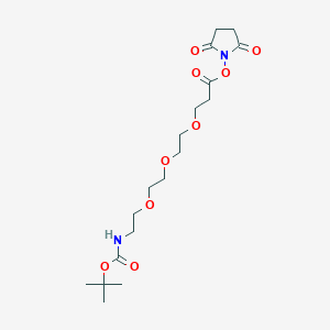 2,5-Dioxopyrrolidin-1-yl 2,2-dimethyl-4-oxo-3,8,11,14-tetraoxa-5-azaheptadecan-17-oate chemical structure (CAS 2250216-93-2)