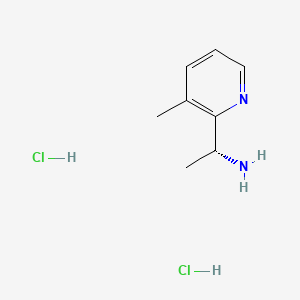 (R)-1-(3-Methylpyridin-2-yl)ethanamine dihydrochloride chemical structure (CAS 2250241-76-8)
