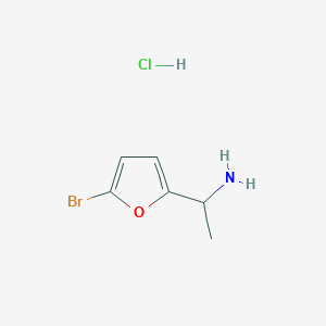 1-(5-Bromofuran-2-yl)ethanamine hydrochloride chemical structure (CAS 2250241-99-5)