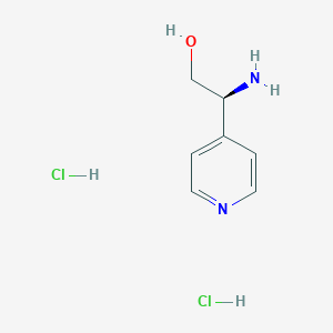 (S)-2-Amino-2-(pyridin-4-yl)ethanol dihydrochloride chemical structure (CAS 2250242-33-0)