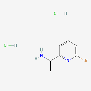 1-(6-Bromopyridin-2-yl)ethan-1-amine dihydrochloride chemical structure (CAS 2250242-61-4)