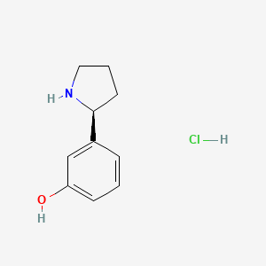 (S)-3-(Pyrrolidin-2-yl)phenol hydrochloride chemical structure (CAS 2250242-77-2)