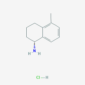 (R)-5-Methyl-1,2,3,4-tetrahydronaphthalen-1-amine hydrochloride chemical structure (CAS 2250243-14-0)