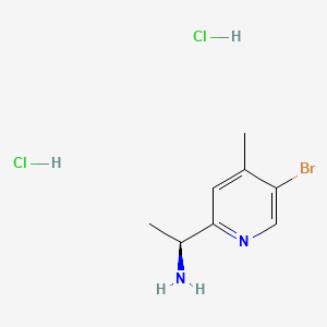 (S)-1-(5-Bromo-4-methylpyridin-2-yl)ethanamine dihydrochloride chemical structure (CAS 2250243-78-6)