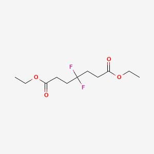 Diethyl 4,4-difluoroheptanedioate chemical structure (CAS 22515-16-8)