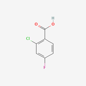 2-Chloro-4-fluorobenzoic acid chemical structure (CAS 2252-51-9)