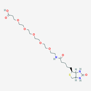 20-Oxo-24-((3aS,4S,6aR)-2-oxohexahydro-1H-thieno[3,4-d]imidazol-4-yl)-4,7,10,13,16-pentaoxa-19-azatetracosanoic acid chemical structure (CAS 2252330-85-9)