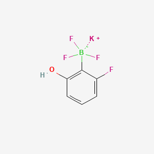 Borate(1-), trifluoro(2-fluoro-6-hydroxyphenyl)-, potassium (1:1) chemical structure (CAS 2252415-10-2)