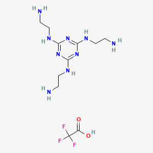 N2,N4,N6-Tris(2-aminoethyl)-1,3,5-triazine-2,4,6-triamine 2,2,2-trifluoroacetate(1:x) chemical structure (CAS 2253121-62-7)