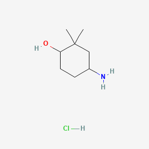 4-Amino-2,2-dimethylcyclohexan-1-ol hydrochloride chemical structure (CAS 2253632-25-4)