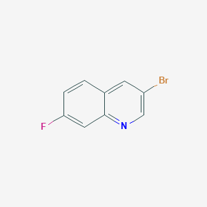 3-Bromo-7-fluoroquinoline chemical structure (CAS 225366-90-5)