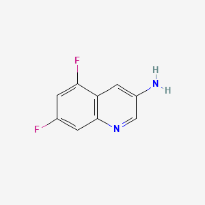 5,7-Difluoroquinolin-3-amine chemical structure (CAS 225366-94-9)