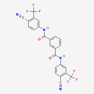 N1,N3-Bis(4-cyano-3-(trifluoromethyl)phenyl)isophthalamide chemical structure (CAS 2253744-53-3)