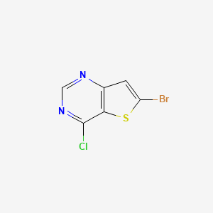 6-Bromo-4-chlorothieno[3,2-d]pyrimidine chemical structure (CAS 225385-03-5)