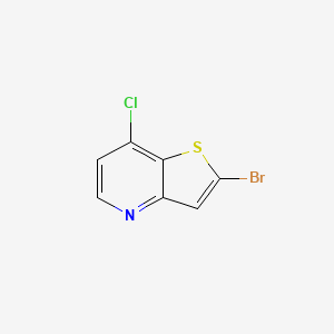 2-Bromo-7-chlorothieno[3,2-b]pyridine chemical structure (CAS 225385-05-7)