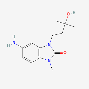 5-Amino-3-(3-hydroxy-3-methylbutyl)-1-methyl-1,3-dihydro-2H-benzo[d]imidazol-2-one chemical structure (CAS 2253880-32-7)
