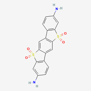 5,5,11,11-Tetraoxo-5,11-dihydro-5l6,11l6-dibenzo[d,d']benzo[1,2-b;4,5-b']dithiophene-3,9-diamine chemical structure (CAS 2253969-12-7)