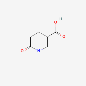 1-Methyl-6-oxopiperidine-3-carboxylic acid chemical structure (CAS 22540-51-8)