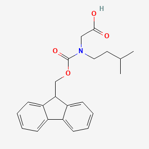 N-(((9H-Fluoren-9-yl)methoxy)carbonyl)-N-isopentylglycine chemical structure (CAS 2255321-55-0)