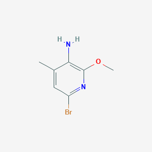 6-Bromo-2-methoxy-4-methylpyridin-3-amine chemical structure (CAS 2256060-57-6)