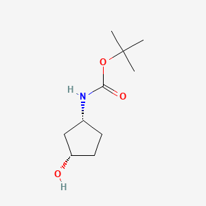 tert-Butyl ((1R,3S)-3-hydroxycyclopentyl)carbamate chemical structure (CAS 225641-84-9)