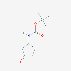 (R)-tert-Butyl (3-oxocyclopentyl)carbamate chemical structure (CAS 225641-86-1)
