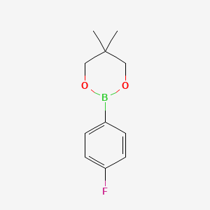 2-(4-Fluorophenyl)-5,5-dimethyl-1,3,2-dioxaborinane chemical structure (CAS 225916-39-2)