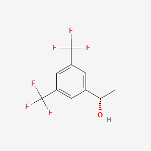 (S)-1-(3,5-Bis(trifluoromethyl)phenyl)ethanol chemical structure (CAS 225920-05-8)