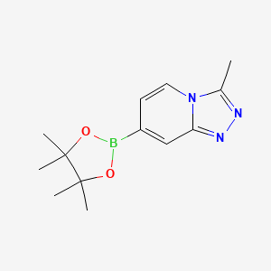 3-Methyl-7-(4,4,5,5-tetramethyl-1,3,2-dioxaborolan-2-yl)-[1,2,4]triazolo[4,3-a]pyridine chemical structure (CAS 2259877-33-1)
