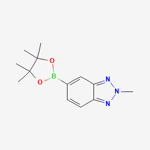 2-Methyl-5-(4,4,5,5-tetramethyl-1,3,2-dioxaborolan-2-yl)-2H-benzo[d][1,2,3]triazole chemical structure (CAS 2259877-38-6)