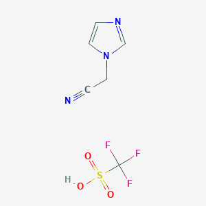 2-(1H-Imidazol-1-yl)acetonitrile trifluoromethanesulfonate chemical structure (CAS 2259887-69-7)