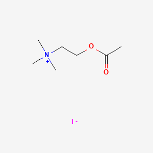 2-Acetoxy-N,N,N-trimethylethan-1-aminium iodide chemical structure (CAS 2260-50-6)