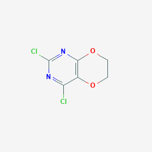 2,4-Dichloro-6,7-dihydro-[1,4]dioxino[2,3-d]pyrimidine chemical structure (CAS 2260510-30-1)