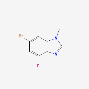 6-Bromo-4-fluoro-1-methyl-1H-benzo[d]imidazole chemical structure (CAS 2260683-78-9)