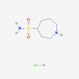 Azepane-4-sulfonamide hydrochloride chemical structure (CAS 2260974-52-3)