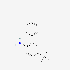 4',5-Di-tert-butyl-[1,1'-biphenyl]-2-amine chemical structure (CAS 2262575-15-3)
