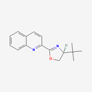 (S)-4-(tert-Butyl)-2-(quinolin-2-yl)-4,5-dihydrooxazole chemical structure (CAS 226387-12-8)