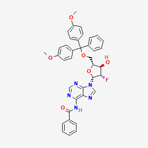 N-(9-((2R,3S,4R,5R)-5-((Bis(4-methoxyphenyl)(phenyl)methoxy)methyl)-3-fluoro-4-hydroxytetrahydrofuran-2-yl)-9H-purin-6-yl)benzamide chemical structure (CAS 226415-08-3)
