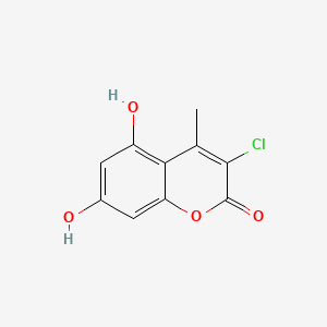 3-Chloro-5,7-dihydroxy-4-methyl-2H-chromen-2-one chemical structure (CAS 22649-27-0)
