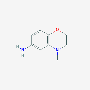 4-Methyl-3,4-dihydro-2H-1,4-benzoxazin-6-amine chemical structure (CAS 226571-61-5)