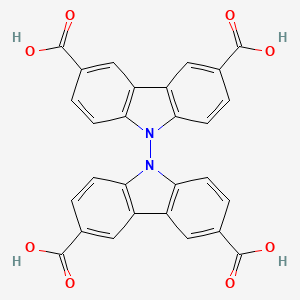 [9,9'-Bicarbazole]-3,3',6,6'-tetracarboxylic acid chemical structure (CAS 2266564-54-7)