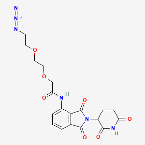 2-(2-(2-Azidoethoxy)ethoxy)-N-(2-(2,6-dioxopiperidin-3-yl)-1,3-dioxoisoindolin-4-yl)acetamide chemical structure (CAS 2267306-14-7)