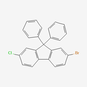 2-Bromo-7-chloro-9,9-diphenyl-9H-fluorene chemical structure (CAS 2268821-67-4)