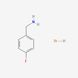 (4-Fluorophenyl)methanamine hydrobromide chemical structure (CAS 2270172-94-4)